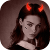 Neon Horns Devils Face Makeup Editor - Android