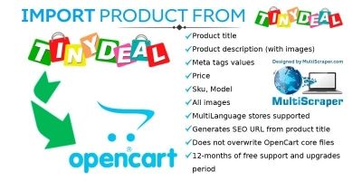 Import Product From Tinydeal - OpenCart Extension