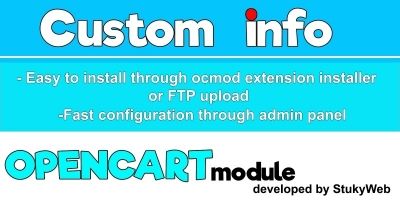 Custom Info - OpenCart Extension