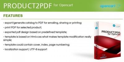 Product2PDF - Opencart Extension