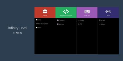 Infinity Level Menu - CSS JavaScript