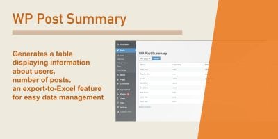 WP Posts Summary Plugin