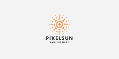 Pixel Sun Pro Logo Template