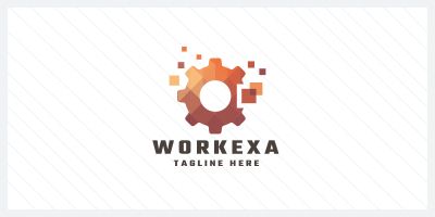 Workexa System Pro Logo Template