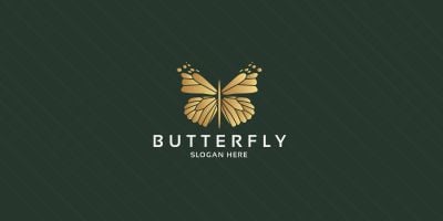 Gold Butterfly Pro Logo Templates