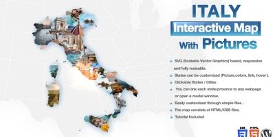 Italy Interactive Map With Pictures 