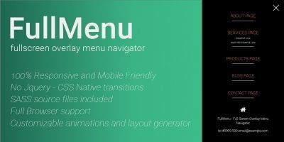 FullMenu - Fullscreen Overlay Menu Navigator