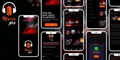 Music Pro - Adobe XD Mobile UI Kit 