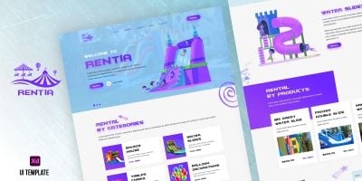Rentia UI Template - UI Adobe XD