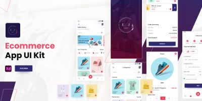 EJ shop Ecommerce App - Adobe XD Mobile UI Kit