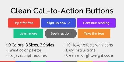 Clean Call-to-Action Buttons