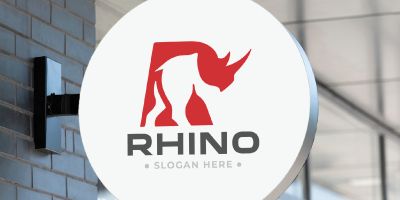 Rhino Letter R Logo