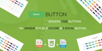 Queen button - A Modern CSS3 Buttons Collection