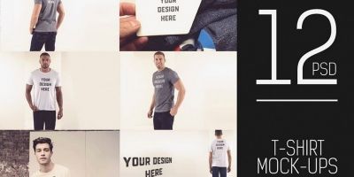 12 PSD T-Shirt Mock-ups