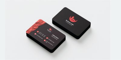 Black Business Card Template 