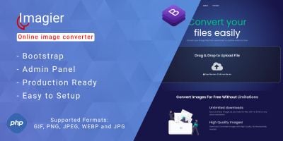 Imagier - Online Image Converter PHP Script