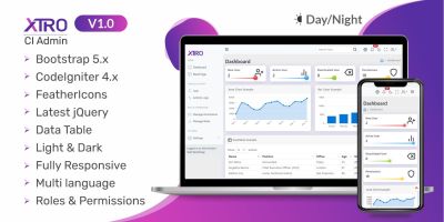 Xtro CI Admin - CodeIgniter 4 User Management