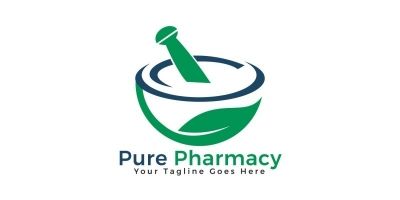 Pure Pharmacy Vector Logo Design