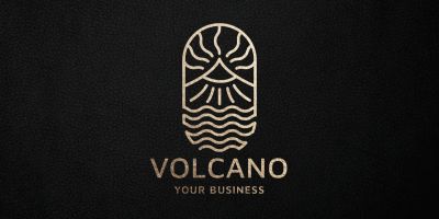 Volcano Mountain Logo