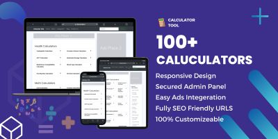 100 Calculators PHP Script with Admin Panel