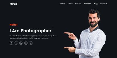 Miraz Personal Portfolio HTML5 Landing Page