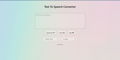 Text To Speech Convertor In JavaScript