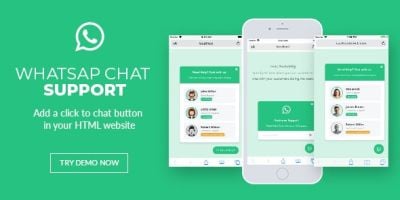 WhatsApp Chat Support - JQuery Plugin