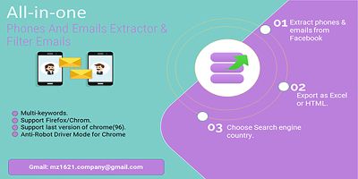 All-in-one Phones and eMails Scrapper Python