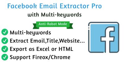 Facebook eMails Scrapper Pro with Multi-Keywords