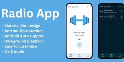 Radio App - Android Material You Live  Radio App