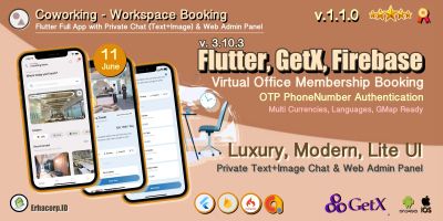 Coworking - Workspace  Flutter App And Admin