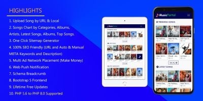 Music PHP Script - Songs Portal