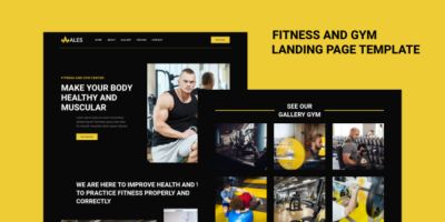 Ales - Fitness & Gym Landing Page Template