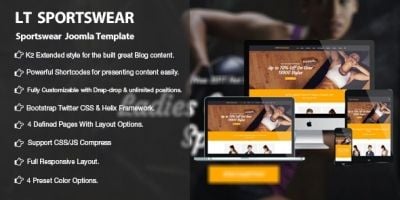 LT Sportswear - Sportswear Joomla Template