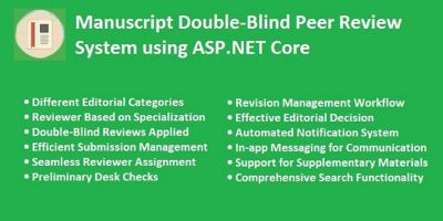 Manuscript Peer Review System using ASP.NET Core