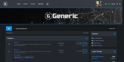 Generic - Dark Responsive MyBB Theme