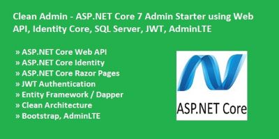 Clean Admin - ASP.NET Core 7 Admin Starter