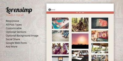 Lorensimp - Responsive Tumblr Theme