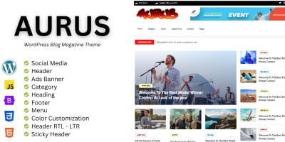 Aurus  Blog Wordpress Theme 